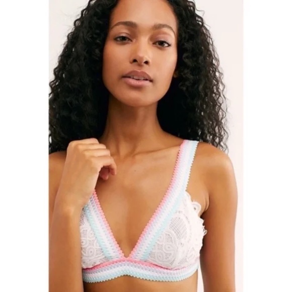 NWT Free People Colorblock Lace Bralette M - Picture 2 of 10